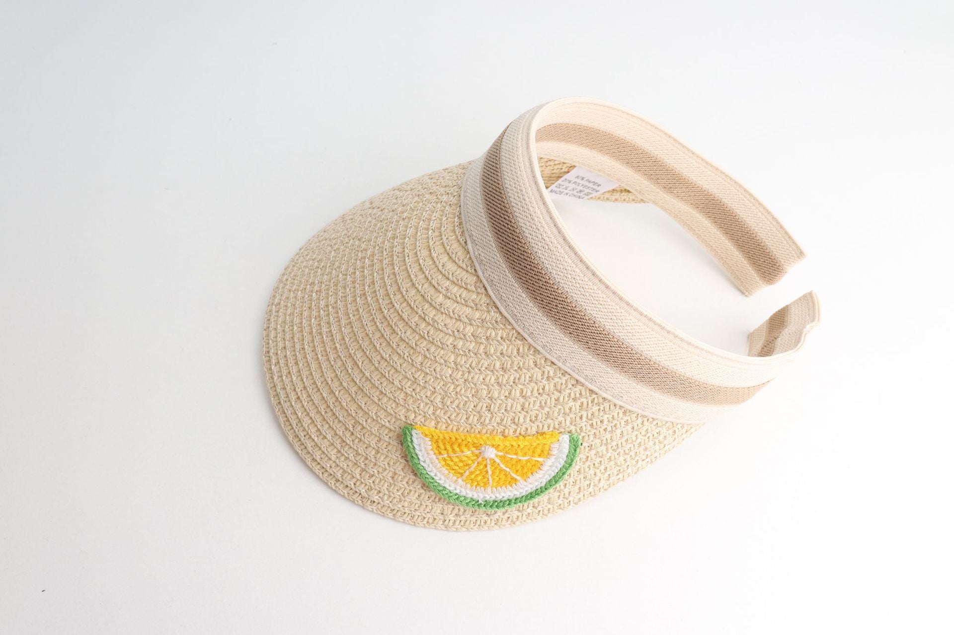 Wholesale Cartoon Fruit Hairpin Straw Braided Children's Empty Hat